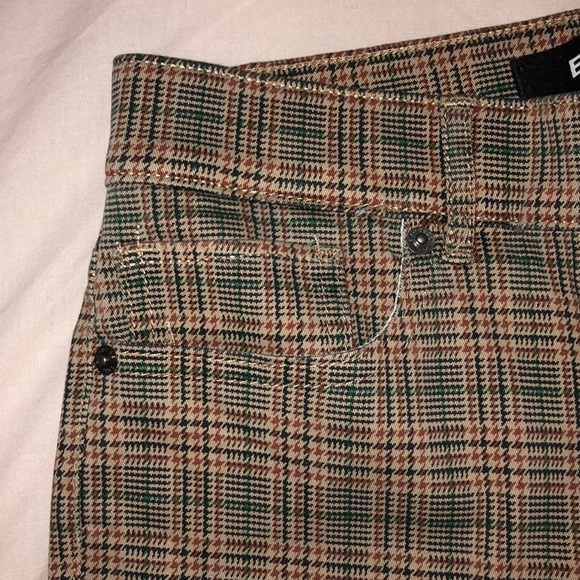 Express High Waisted Plaid Stretch Ankle Leggings - Picture 4 of 6